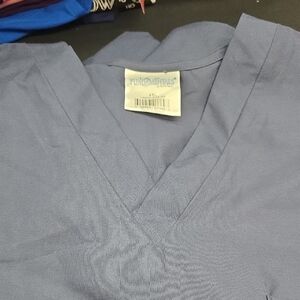 Women's Blue V-Neck Top